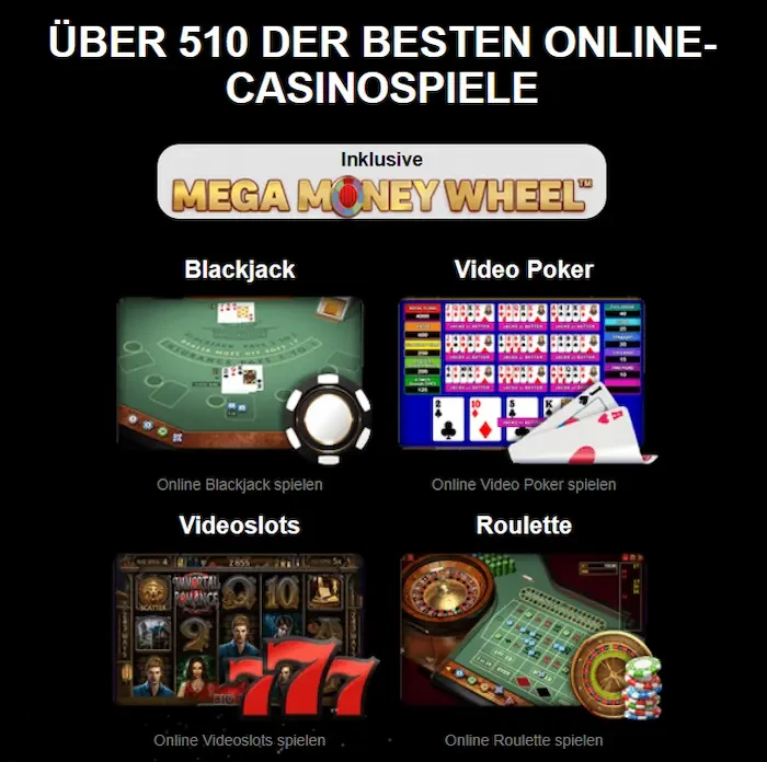 Spieleauswahl bei Captain Cooks Casino auf dem Desktop und Mobile